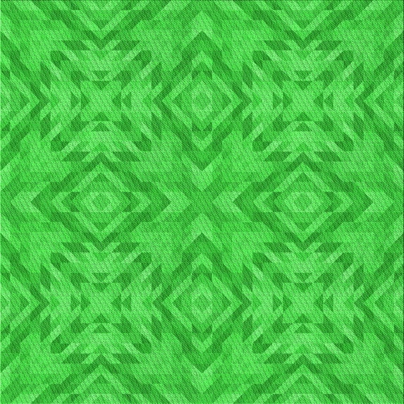Ahgly Company Indoor Square Patterned Lime Green Area Rugs, 6' Square