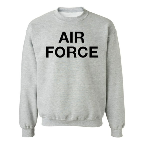 Vintage Air Force Military Style Physical Training Crewneck Sweatshirt in Gray