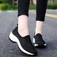 thumbnail image 4 of 1 par de zapatos deportivos tejidos, zapatos de ejercicio transpirables, zapatos de malla para exteriores (negro), 4 of 5