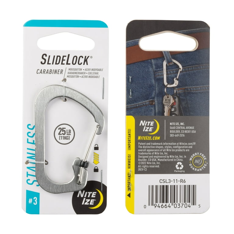 Nite Ize SlideLock Carabiner Stainless Steel - Key Holder