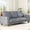 Light Gray, variant on 3 Seater Sofa, Upholstered Couch with 3 Pillows and Removable Linen Cover, Deep Seat Sofa with Wide Armrests for Living Room, Bedroom, or Office, Beige