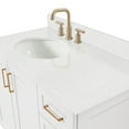 thumbnail image 6 of Ariel Taylor 42 In. Left Offset Oval Sink Bathroom Vanity With Carrara White Quartz Countertop 1.5 Edge In White, 6 of 11