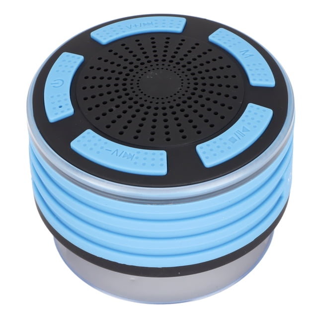 Haut-parleur, IPX7 Étanche F013 Lumière LED Mini Haut-Parleur Bleu avec Micro Intégré 5W avec Ventouse pour Randonnée pour Extérieur pour Fête