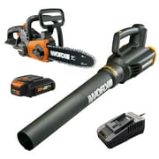 Worx WG915 Power Share 20V 10 Chainsaw and Turbine Blower Combo (Battery and Charger Included)