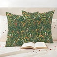 thumbnail image 3 of Botanical Birds Outdoor Waterproof Pillow Covers, Art Abstract Leaves Green Decorative Square Throw Pillowcase Sofa Cushion Sham for Patio/Couch/Chair, 16"x16" 2 Pack, 3 of 8