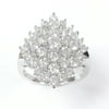Brilliance Fine Jewelry Simulated Diamond Women's Sterling Silver Fashion Ring