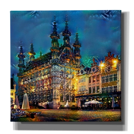 Epic Graffiti 'Belgium Leuven Town Hall' by Pedro Gavidia, Canvas Wall Art, 26"x26"