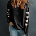 thumbnail image 2 of Ltctricy Womens Valentine's Day Sweatshirts Cute Heart Print Long Sleeve Pullover Tops for Gifts Comfy Fashion Shirts, 2 of 7