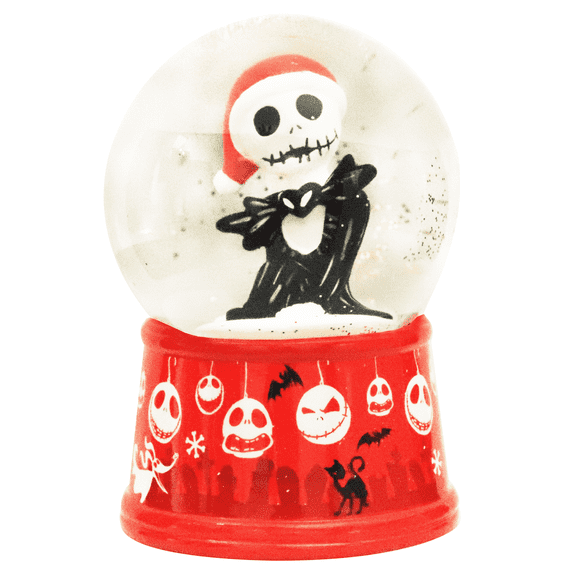 Nightmare Before Christmas Santa Hat 100mm Light Up Snow Globe