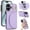 Purple, variant on Allytechgroup Wallet Phone Case for Apple iPhone 16, Shockproof PU Leather TPU iPhone 16 Case with Card Holder & Ring Stand Protective iPhone 16 Cover, Purple