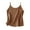 Brown, variant on Staron Women's Linen Sleeveless Top Casual Loose Round Neck Split Hem Tank Blouse, Khaki XL
