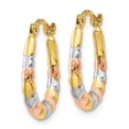 thumbnail image 2 of 14K Two-Tone Gold Earring Shrimp Creole Women'S 16 mm 14, 2 of 3