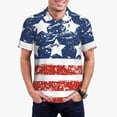 thumbnail image 1 of Fotbe USA Colors Stripes1 Camiseta Polo de Golf para Hombre con Estampado – Camisa Deportiva Transpirable con Cuello Abotonado-4X-Large, 1 of 6