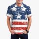 thumbnail image 1 of Fotbe USA Colors Stripes1 Camiseta Polo de Golf para Hombre con Estampado – Camisa Deportiva Transpirable con Cuello Abotonado-4X-Large, 1 of 6