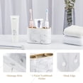 thumbnail image 3 of Shinowa Toothbrush Holder,Premium Toothbrush Organizer,Bathroom Storage Organizer for Electric Toothbrush, Toothpaste, Razor, Comb - Ink White, 3 of 8