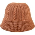 thumbnail image 6 of CoCopeaunts Women Bucket Hat Winter Thickness Fashion Knit Cloche Hat Solid Color Warm Crochet Cap for Outdoor Sport Walking, 6 of 8
