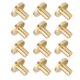 thumbnail image 5 of Paquete de 12 pomos dorados para gabinete, de aleación de zinc, para cajones, con tornillos y destornillador., 5 of 14
