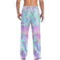 thumbnail image 7 of FREEAMG Men's Pajama Pants with Pockets Sleepwear Lounge Pants Stretch Casual Abstract Tie Dye Marble Print, 7 of 7
