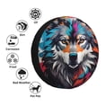thumbnail image 2 of Kdxio Tie-Dye Wolf Head for Tire Cover Wheel Protectors Tyre Covers Weatherproof Wheel Covers Universal Fit for Trailer Rv SUV Truck Camper Travel Trailers, 2 of 5