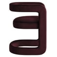 thumbnail image 3 of Winslow Performance Velvet Barrel Accent Chair in Mulberry, 3 of 10