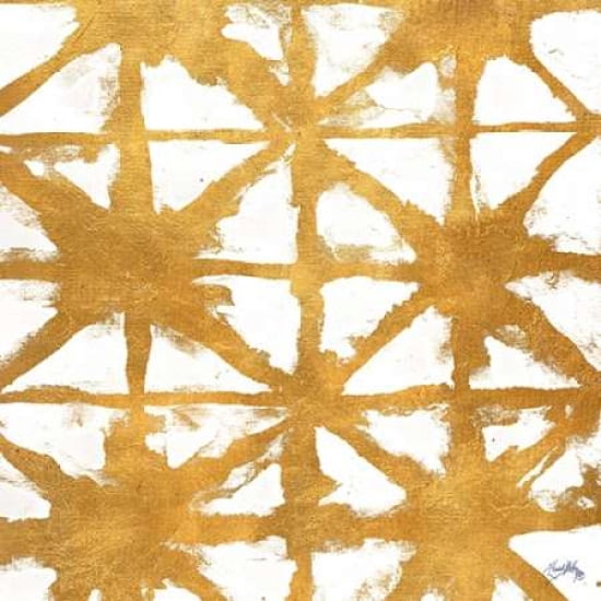 Shibori Gold Square IV Canvas Art - Elizabeth Medley ()