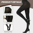 thumbnail image 2 of MANZI Women's 2 Pairs Super Opaque Tights for Women 120 Denier Control Top Pantyhose, 2 of 8