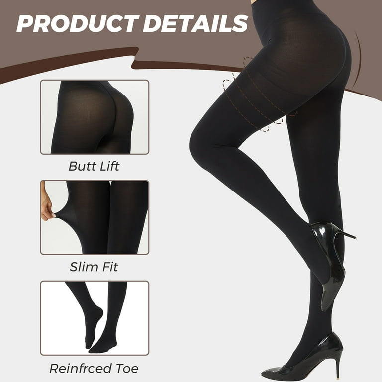 MANZI Women's 2 Pairs Plus Size Tights Control Top Ultra-Soft Pantyhose :  : Clothing, Shoes & Accessories
