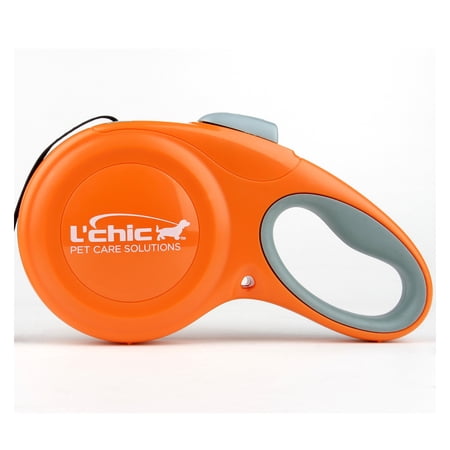 Cozy Grip Retractable Dog Leash Size L (Orange/Grey)