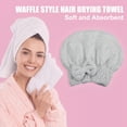thumbnail image 2 of Unique Bargains Diamond Shape Hair Drying Towel Dry Cap Quick Drying Lightweight Gray, 2 of 7
