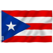 Anley Fly Breeze 3x5 Foot Puerto Rico Flag - Vivid Color and UV Fade Resistant - Canvas Header and Double Stitched - Puerto Rican National Flags Polyester with Brass Grommets 3 X 5 Ft