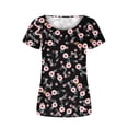 thumbnail image 4 of IROINNID Women Fashion Comfy Printed Casual Round Neck Fashion Short Sleeve Loose T-Shirt Blouse Tops, 4 of 6