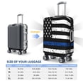 thumbnail image 4 of Fotbe Thin Blue Line Flag Luggage Cover Protector, Suitcase Protector，Scratch and Dirt Resistant, Fits 18-32 Inch Luggage-Large, 4 of 7