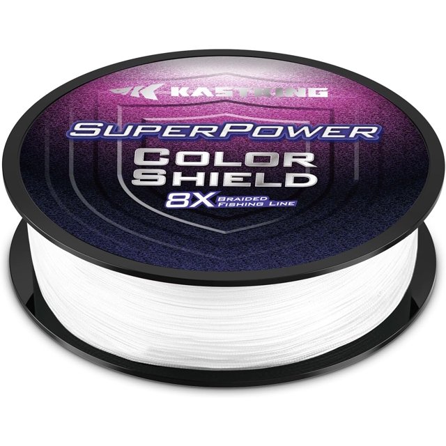 czcpp-Superpower ColorShield Ligne de Pêche Tressée - Ligne Tressée Résistante à la Décoloration, 100 % Fibre Teinte en Solution UHMWPE, Ligne Lisse et Solide, Extensible, Sensible, Haute Résistance à l'Abrasion