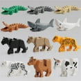 thumbnail image 2 of Amyove Animal Building Block Figures Mini Leopard Crocodile Shark Model Ornament Children Educational Toys For Kids, 2 of 8