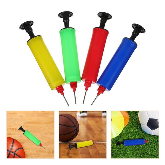 Homoyoyo 4-Pack Portable Sports Air Pump Assorted Colors Multifunctional Design for Athletes Travel and Fan Gear