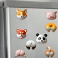 thumbnail image 6 of Tnobhg Cartoon Animal Refrigerator Magnet with Detachable Head Body 3D Dog Panda Pig Microwave Oven Whiteboard Notes Photo Fridge Magnet Home Office Decoration, 6 of 7