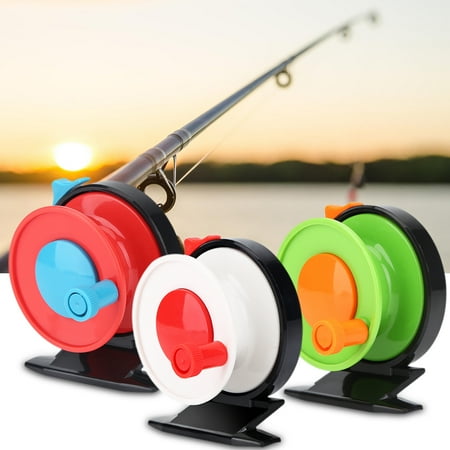 Handle Fishing Accessories - Fihsing Reel,Fishing Plastic Reel,Zerone Portable Mini Plastic Single Handle Fly Casting Spinning Reel Fishing Tackle Accessory