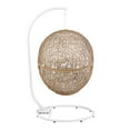 thumbnail image 4 of Modway Encase Outdoor Synthetic Rattan Swing Chair in Cappuccino/White, 4 of 10