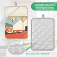 thumbnail image 6 of Yayeee Pot Holders Kitchen Heat Resistant with Pocket 7"x9.8" Cotton Oven Cooking Hot Pads, Beige Glasses, 6 of 7