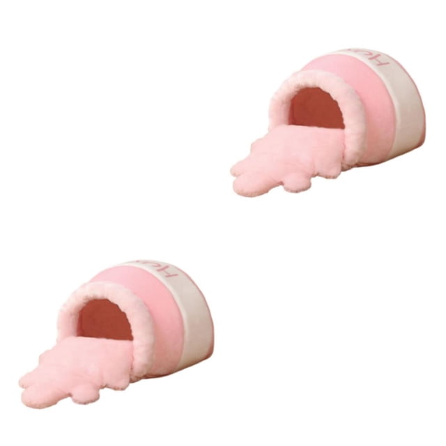 Methold Honey Pot Pet Cat Bed Soft Cave Nest Cama para dormir Perrera con tapete Type1 NO1