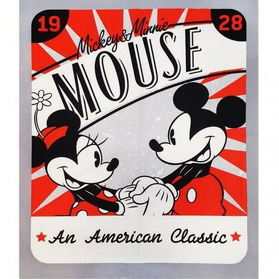 Springs Creative Disney, American Classic Fabric 36x43in Panel, Mickey &amp; Minnie Mouse 100% Cotton Fabric sold by the panel