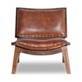 thumbnail image 4 of Mid Century Modern Debra Cognac Tan Leather arm chair, 4 of 4