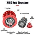 thumbnail image 5 of Nanlio X180 Carbon Fiber Mountain Road Bike Hub 32 Holes 180 Clicks 6 Pawls 8 9 10 11 12 Speed 4 Bearings Super Lightweight Hub, 5 of 10