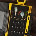 thumbnail image 2 of Greeniant Caja de pesca, caja de almacenamiento para cebo, accesorios para señuelos, compartimentos dobles, equipo de herramientas, suministro Pescar Pequeño Amarillo, 2 of 6