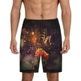 thumbnail image 2 of Picia Butterfly Sitting on a Flower Pajama Shorts for Men, Men's Pajama Bottoms, Sleepwear,Short Pajama Pants-4X-Large, 2 of 9