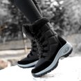 thumbnail image 4 of Botas de nieve impermeables de media pantorrilla para mujer, Botas de senderismo altas hasta el muslo, cómodas, alta calidad, Invierno, 4 of 4