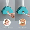 thumbnail image 5 of Automatic Toothpaste Dispenser for Bathroom - Hands-Free Toothpaste Squeezer with 2 Output Modes (Adult/Child), Holds Toothbrushes - White/Gray/Blue/Yellow - 6.3x3.94x2.56in - Plastic Wall Mount, 5 of 6