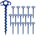 thumbnail image 1 of Tent Stakes COBARYEN, paquete de 16 anclajes de tierra en espiral de 24 cm, 1 of 6