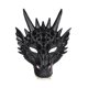 thumbnail image 5 of Máscara de dragón 3D Máscara de media cara Adultos de miedo Accesorios de disfraces de Halloween Cosplay Negro jinwen Cubierta de cabeza de dragón, 5 of 8