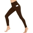thumbnail image 2 of Moxiu Yoga Leggings with Pockets for Women Butt Lifting Strethcy High Waisted Athletic Tummy Control Pants for Running Yoga Workout 2025 Brown,XL, 2 of 9